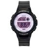 Стандартные цифровые женские часы с черным ремешком из смолы LWS-1200H-1A2V 100M