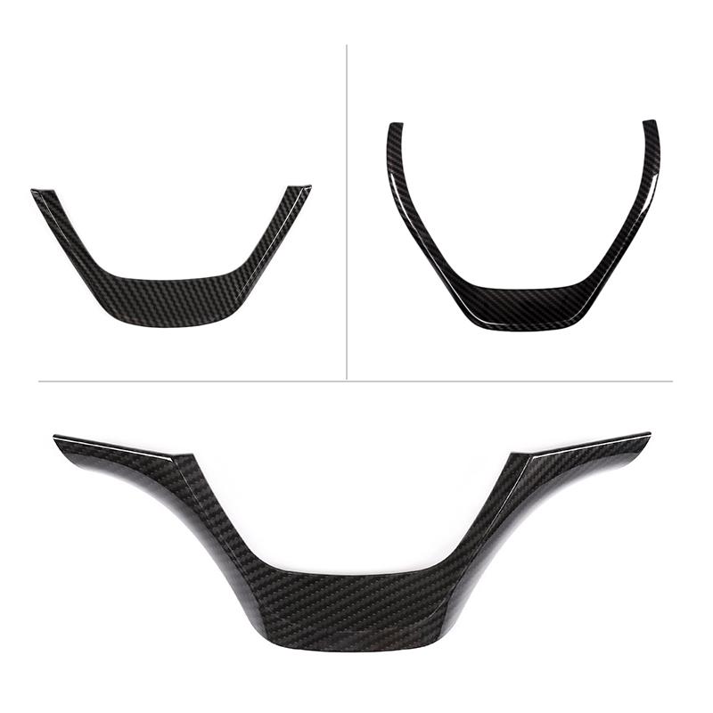 Автомобильная текстура из углеродного волокна, внутренняя панель рулевого колеса, рамка, накладка для BMW 3 серии F30 F32 F34 2013 2014