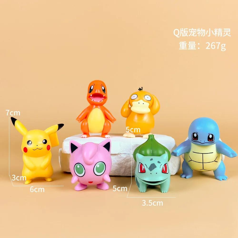 Pokemon Action Figure Gk Spoof Series Obscene Pikachu Charmander Bulbasaur Squirtle Gengar Doll Ornaments Model Kid Gift