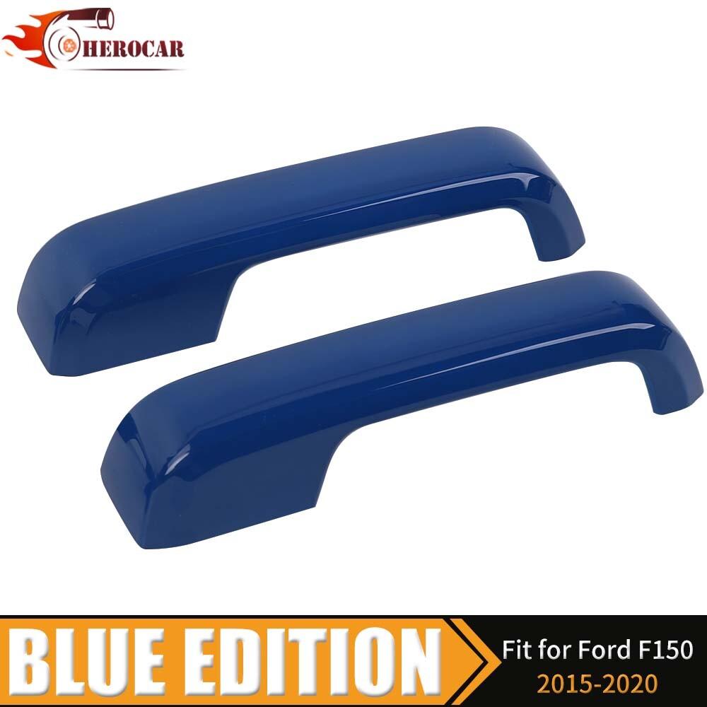 2015- Ford F150 F-150 4PCS Door Handle Covers No SMKH Blue | Adhesive | Rear | Painted | 1 Year Manufacturer Warranty | Easy tallation