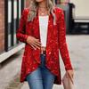 Lady Sequin Coat Open Stitch Cardigan Irregular Hem Long Sleeves Solid Color Formal Business Jacket Office Commuting Outerwear