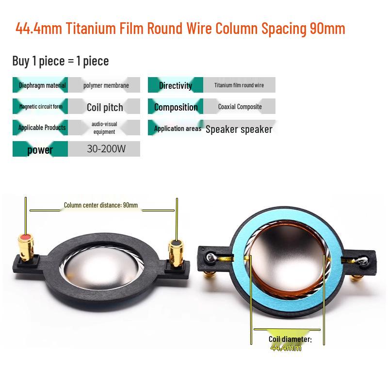 25-51 Core Tweeter Voice Coil Diaphragm with Round Flat Wire for Speaker Repair