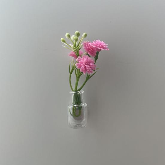 Магнитные Мини-Вазы для Холодильника Милые Крошечные Магнитные Стеклянные Вазы Аксессуары для Холодильника Маленький Горшок для Растений для Шкафчика Офиса Кухни Декор