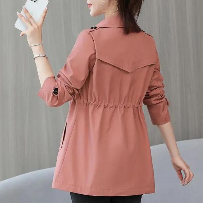 Осенняя женская куртка с длинным рукавом, тонкие пальто, повседневная ветровка, женские куртки, тонкое модное базовое пальто, верхняя одежда