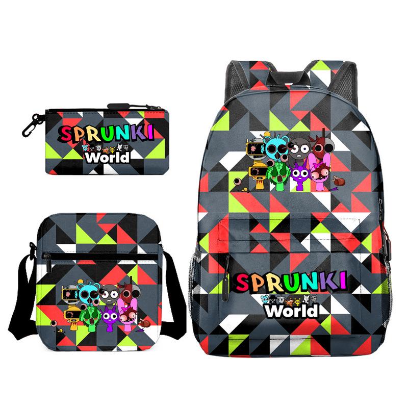 Мерч для ритм-бокс игры Рюкзак для начальной школы sprunki мультяшный рюкзак «Звездное небо» набор из 3 предметов D