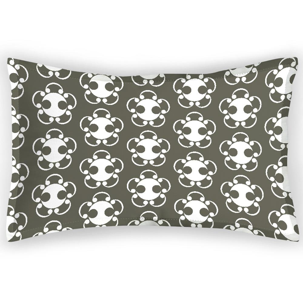 Шелковая летняя прохладная наволочка серый узор цифровая печать японская простая наволочка полиэстер сатин затемняющая наволочка