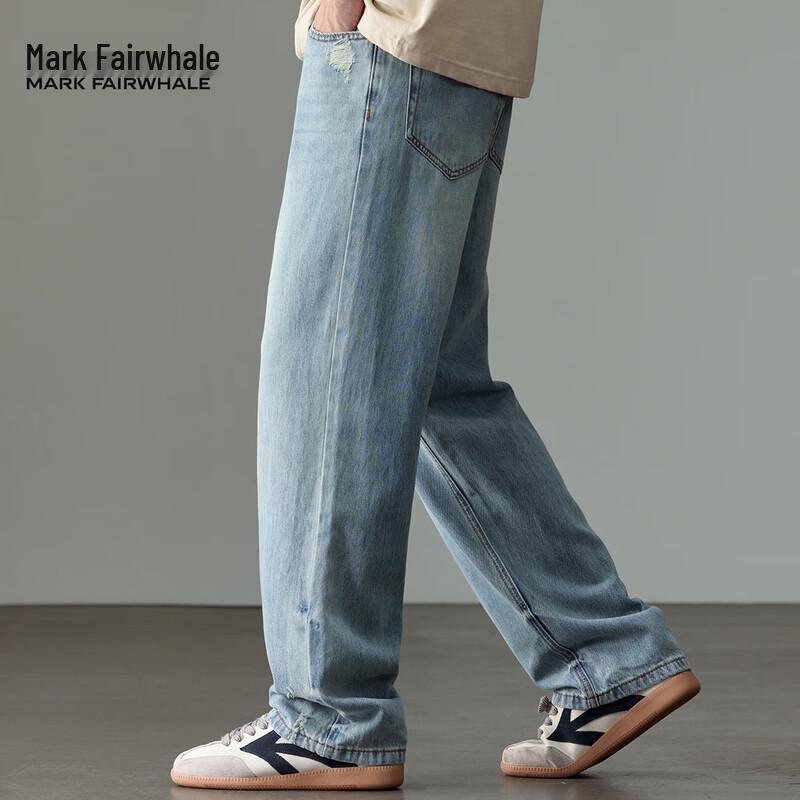 Мужские модные джинсы прямого кроя Mark Fairwhale из смесовой ткани тенсел