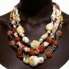 Европейские и американские тенденции личности, простые и модные, ткань ручной работы, многослойное геометрическое повседневное ожерелье с бисером