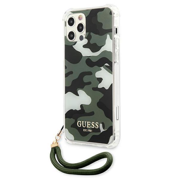 Etui do iPhone 12 Pro Max Guess Hardcase Camo Zielone