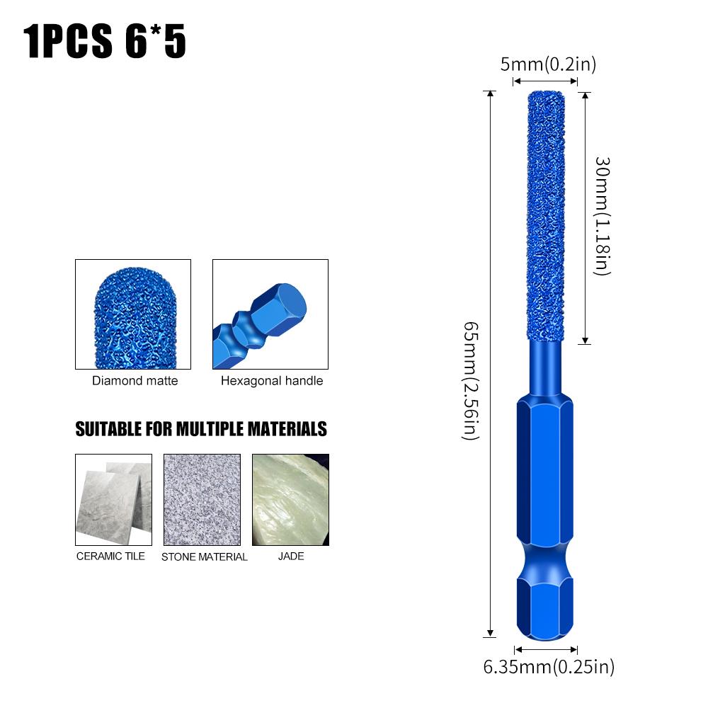 Шлифовальная головка с шестигранным хвостовиком, шлифовальная головка для мрамора, плитки и камня, новый тип паяной сверлильно-шлифовальной головки