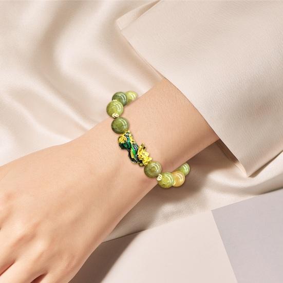 Браслет унисекс Pixiu. Гладкий винтажный браслет на ощущение температуры. Изысканный эластичный роскошный браслет для снятия стресса. Браслет для улучшения самочувствия. Легкий женский браслет.