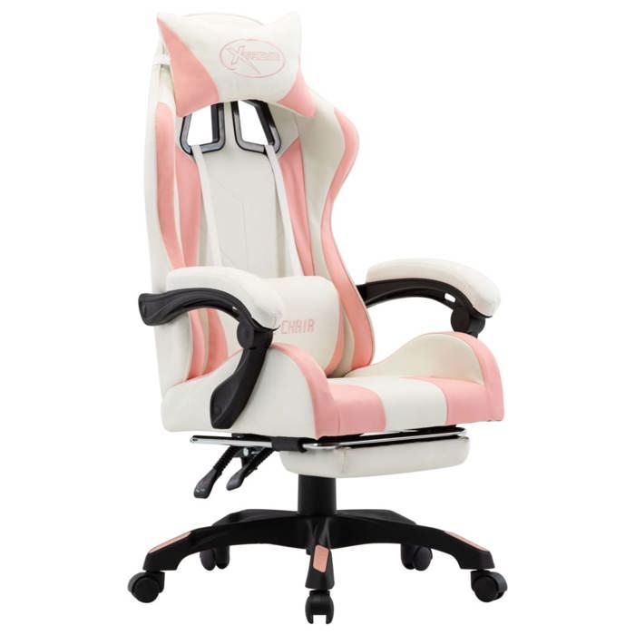 VidaXL Gaming Armchair with Footrest Reclining Chair Computer Armchair Work Office Interior Pink and 287994