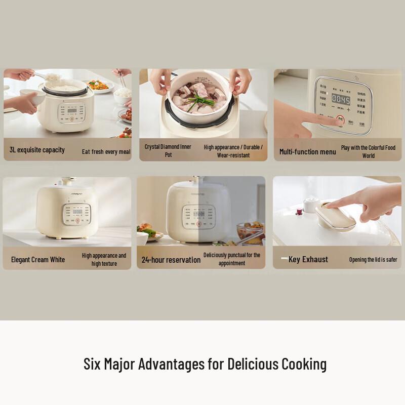 Joyoung 3L Electric Pressure Cooker CN plug (adapter included)