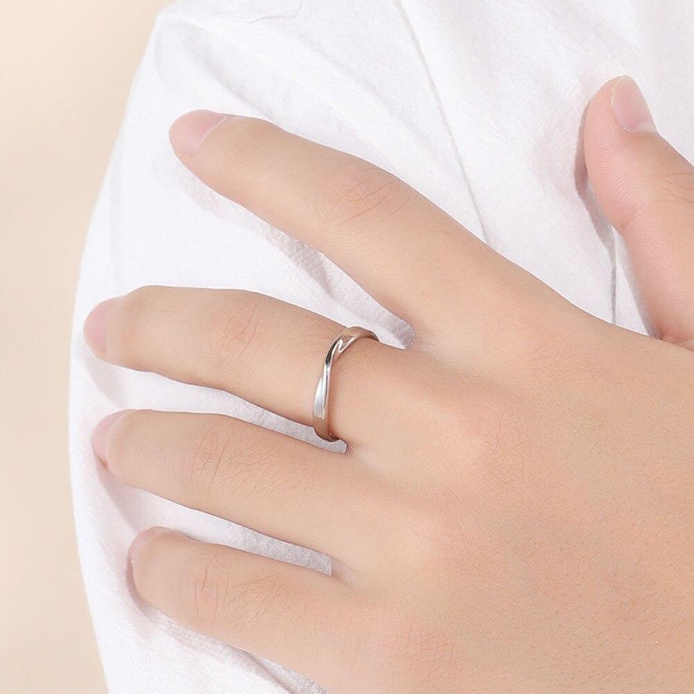 New S925 Sterling Silver Couples Ring Lozenge Micro-set Gem Jewelry Adjustable Pair Lovers Rings Festival Birthday Gift