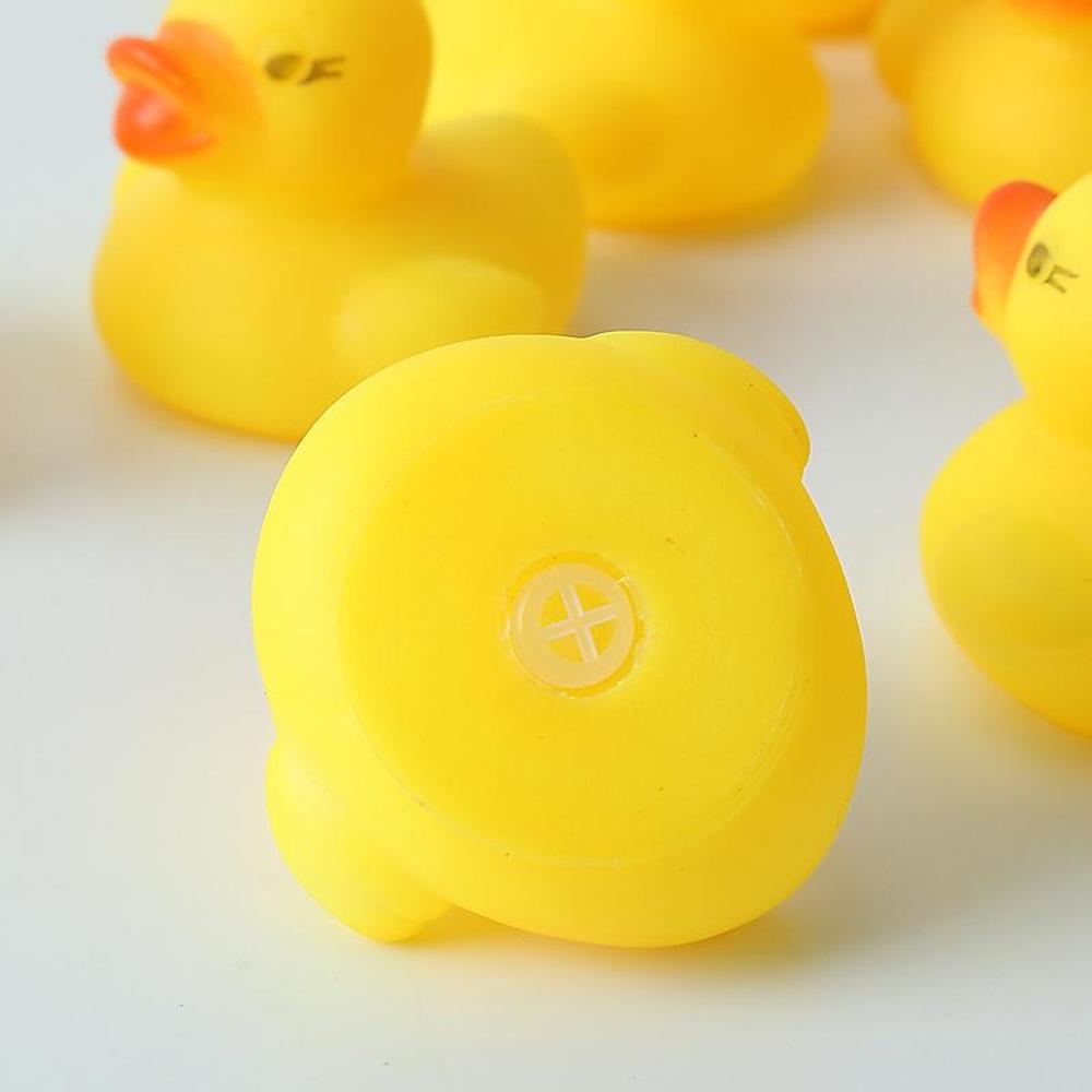 10/20 Мини Желтая резиновая уточка для купания Игрушка для ванны Пищащая водная игра Веселье для маленьких детей