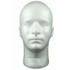 Fuji Interior Lightweight Male Mannequin Head with Display Stand, White