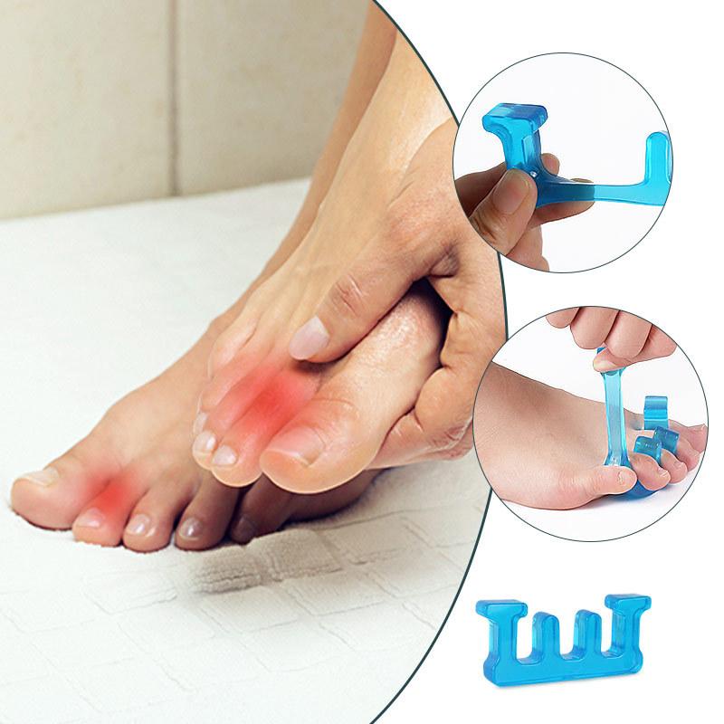 Новый синий разделитель пальцев с тремя отверстиями, вальгусная деформация большого пальца стопы, сильное наложение пальцев, разделитель пальцев, разделитель кости большого пальца стопы.