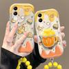 Suitable for Vivos17 Mobile Phone Case X90/80 Cute Cat Hamburger Bracket Chain IQOO11/10 Silicone Soft Shell