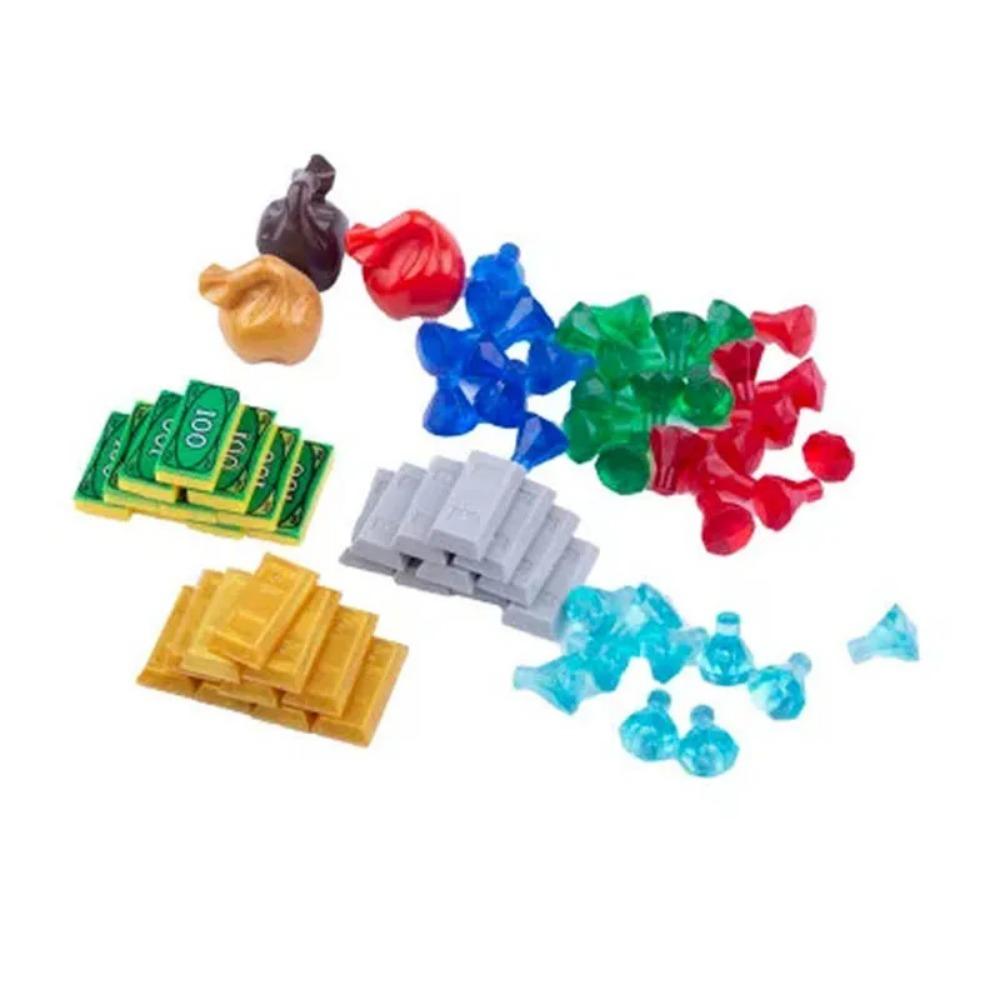 City Building Blocks Accessories Figures Cash Dollar Bills Gold Silver Coins Brick Treasure Chest Ore DIY Gift Toy X015 Safe Box