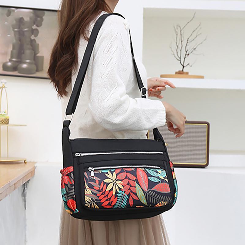 Shoulder Bag Middle-aged Women's Bag Oxford Cloth One-shoulder Messenger Bag Mother Bag Large-capacity Printed Bag
