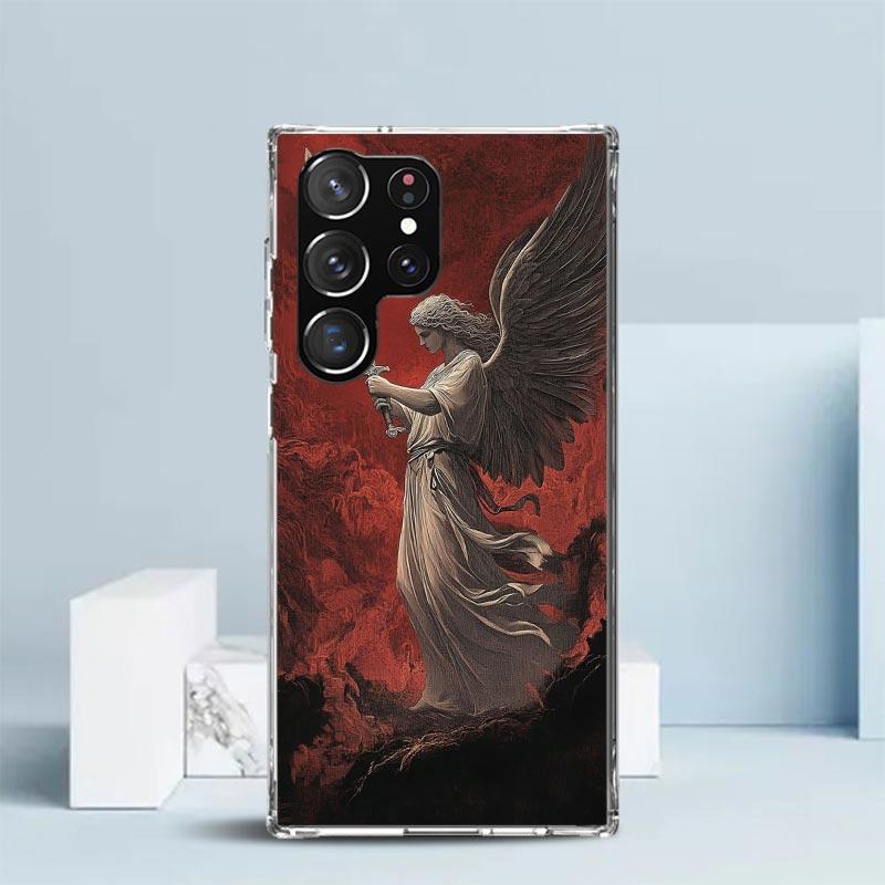 Архангел Михаил Мягкая обложка для Samsung Galaxy S25 Edge S26 S24 S23 Ultra Чехол для телефона S22 S21 Plus S20 FE Печатный узор Ракушка Ga