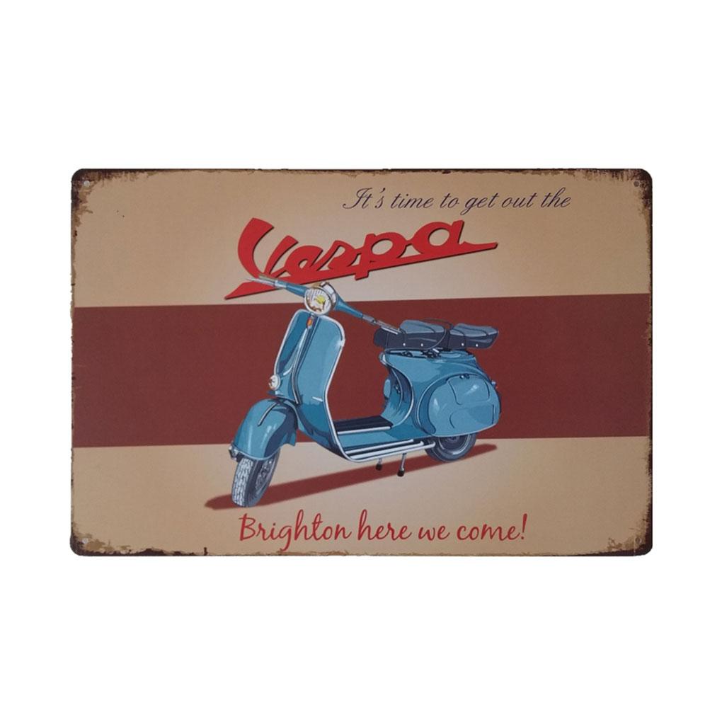 Vintage Retro Iron Wall Decors Car Motorcycle Poster Sign Plaque Home Livingroom Bedroom Decorations