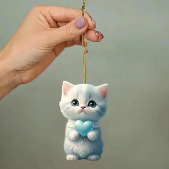 Рождественский кулон в виде зеркала заднего вида, подвесное украшение со шнурком, легко подвешивается, устойчив к выцветанию, подвеска в виде собаки, украшение на рождественскую елку