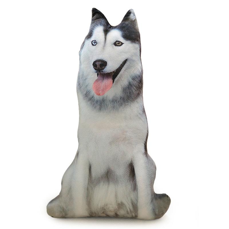 3D имитация собаки подушка животное кукла креативная кукла милая спящая кукла хаски плюшевая игрушка