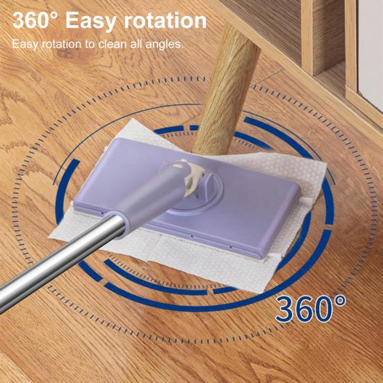Автоматическая швабра с зажимом для ткани и тряпкой, вращающаяся на 360 градусов удлиненная швабра, сухая/влажная двойная швабра для уборки дома
