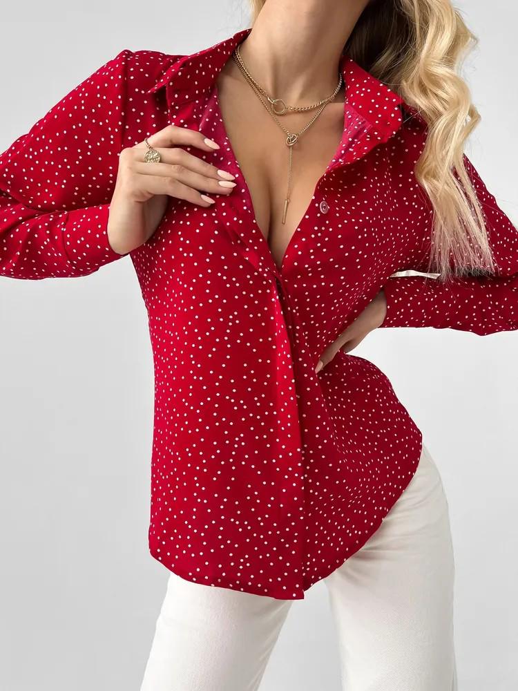 Европейско-американская приталенная рубашка с длинным рукавом: Элегантный и современный