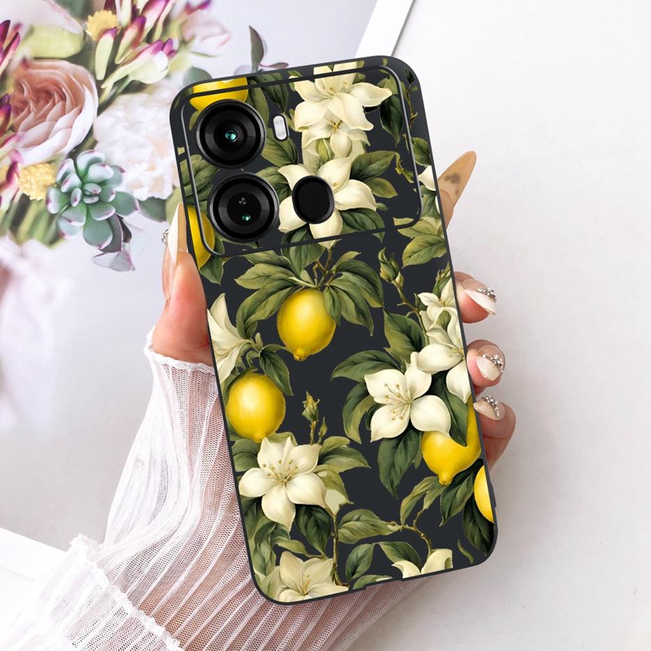 For Itel P40 Plus Case P683L Luxury Butterfly Tree Painted Cover Soft Silicone Phone Case For Itel P40 P662L P 40 ItelP40 + Bags