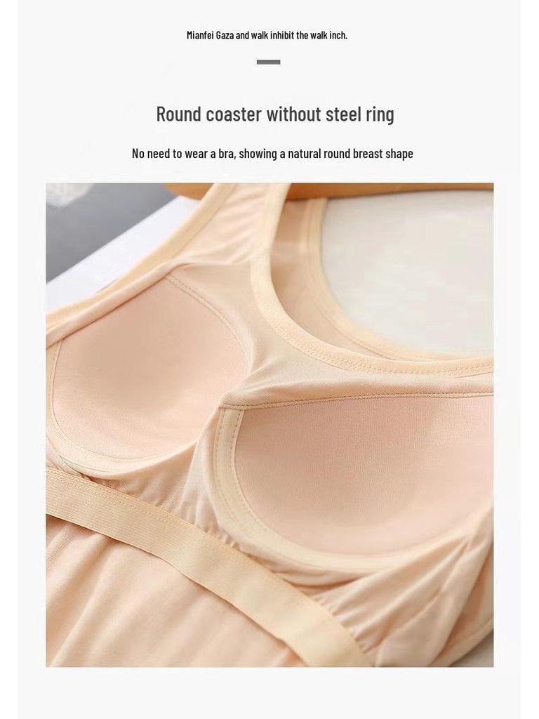 Топ-майка из модала большого размера с мягкими чашками для похудения - Дышащая и удобная