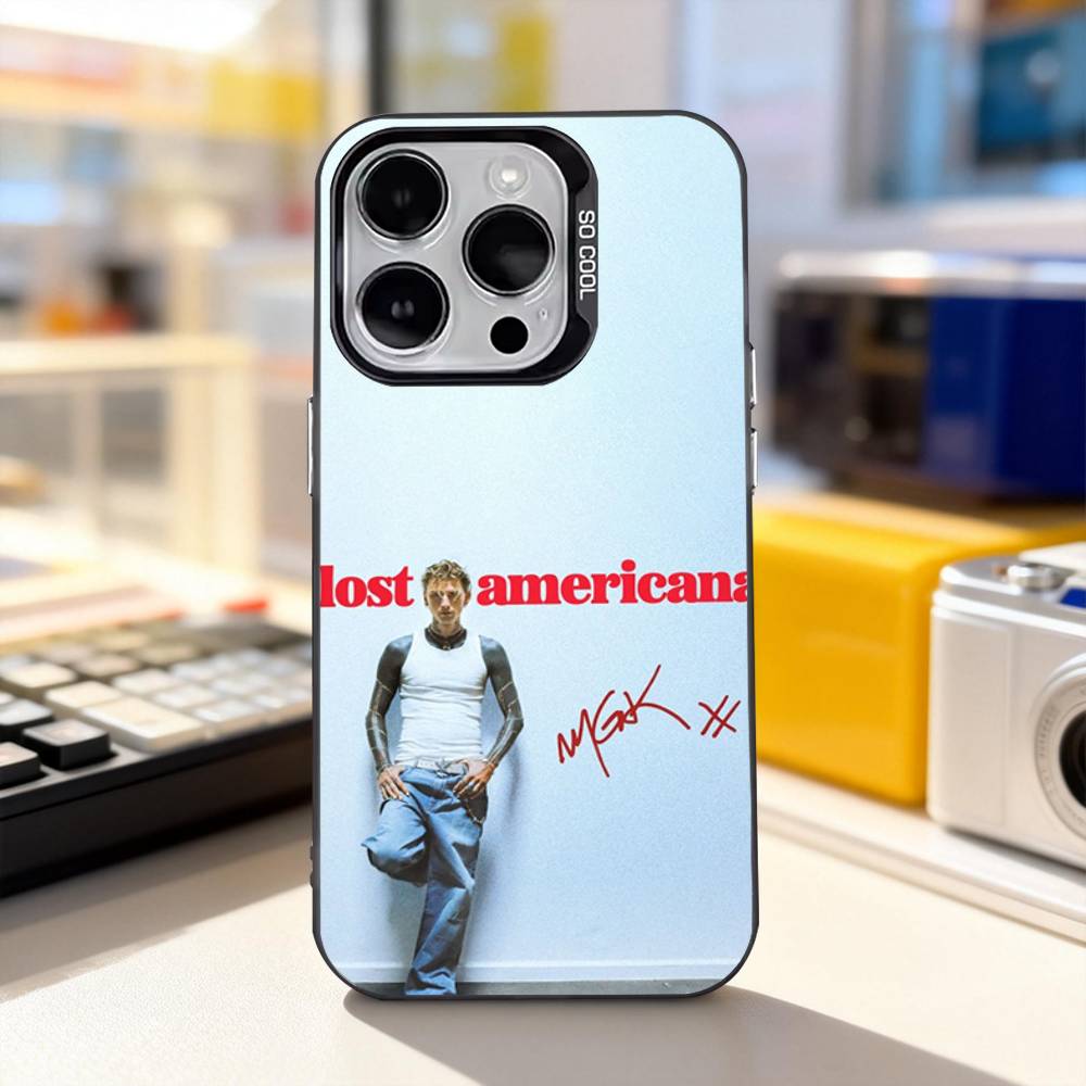 MGK L-Lost Americana Cool Phone Case For iPhone 17,16,15,14,13,12,11,Pro,XS,Max,Plus,Mini,SE4,E Black Matte Shockproof Cover