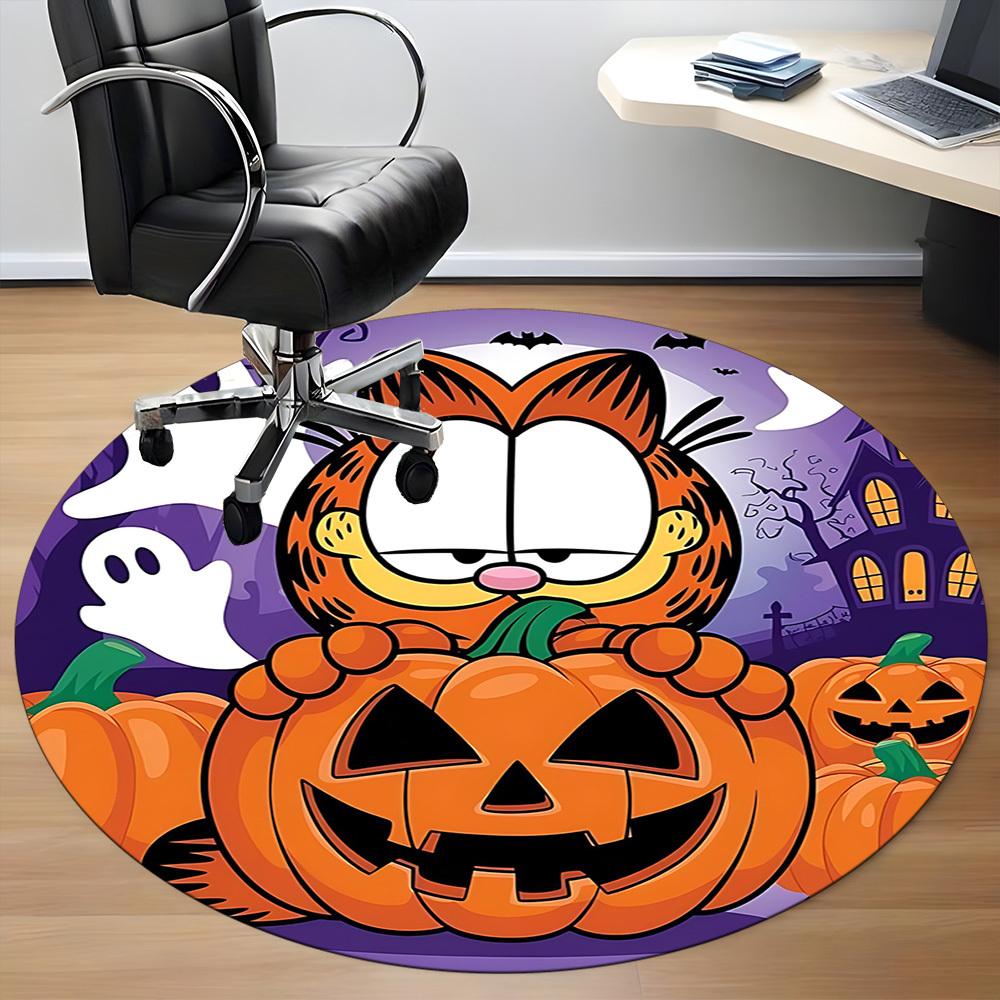 1 шт. Круглый ковер Garfield на Хэллоуин для офиса, под офисные стулья, в спальню, гостиную, для домашнего декора a0926027