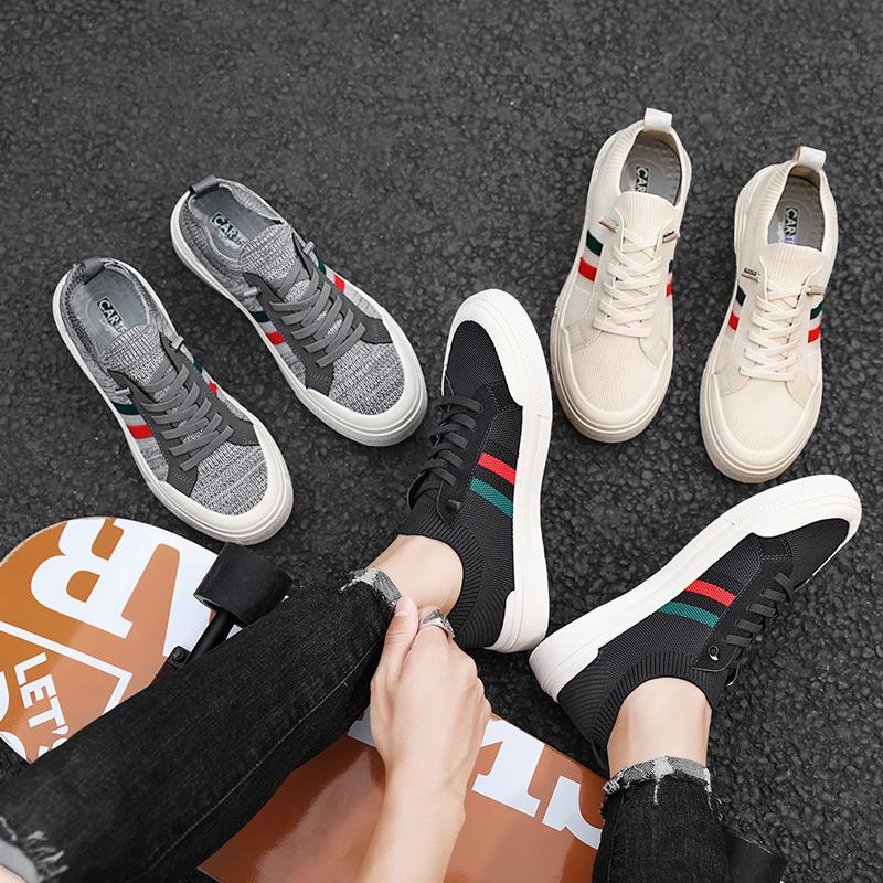 Men'S Shoes Spring Autumn New Men'S Breathable Mesh Panel Shoes, Lazy Slip-On Labor Protection Work Shoes, Casual Canvas Shoes
