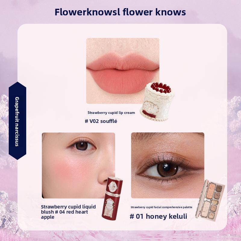 Flowerknows Подарочная Коробка Набор Макияжа Маленький Ангел Полная Коробка Блеск для Губ Румяна Ракушка Украшение Цветочный Знать Набор для Подарка на День Рождения
