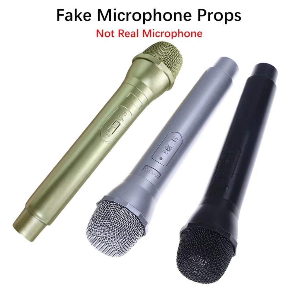 Realistic Prop Microphone Singing Practice Kids Microphone Toy Fake Prop Mic For Karaoke