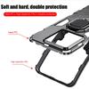 KEYSION Shockproof Armor Case for Redmi Note 13 Pro 4G 13 Pro+ 5G Silicone+PC Ring Metal Stand Phone Cover for Xiaomi POCO M6 Pro