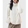 Short Coral Fleece Sweater Jacket Women's New Fashion Casual Versatile Solid Color Stand-up Collar Trendy Top and Shirt