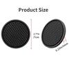 2 шт. Премиальные силиконовые черные подставки для подстаканников - Противоскользящие, Универсальный размер, Идеально подходят для большинства автомобильных аксессуаров для интерьера, Прочные