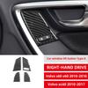 100% Real Carbon Fiber Car Window Lifter Switch Panel Cover Trim For Volvo S60 V60 2010-2018 Interior Decoration Sticker