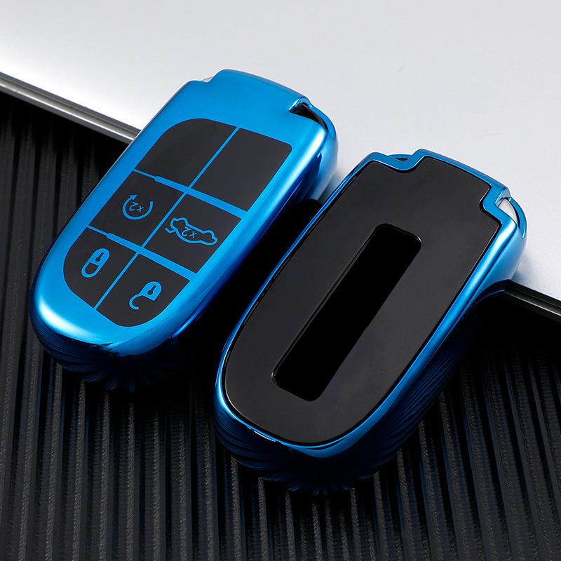 Автомобильный чехол для ключей с 5 кнопками, держатель для Jeep Renegade Compass Grand Cherokee для Chrysler 300C Wrangler Dodge Fiat, аксессуары