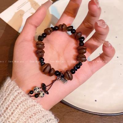 Новый китайский стиль счастливый символ кофейное зерно бусины браслет женский ретро нишевый браслет ювелирные изделия
