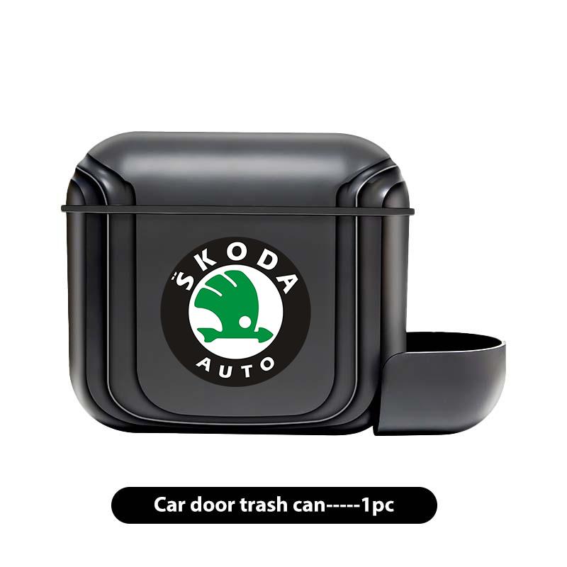 AAABT1 Hanging Car Trash Can Garbage Dust Case Storage with Lid Bin For Skoda Fabia Kamiq Superb Scala Enyaq-iV MK3 VisionS Yeti