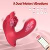 2 In 1 Wearable Panty Vibrator Bluetooth App Control Dildo Vibrator Women Clitoral Stimulation Female Sex Toy Masturbato 18+