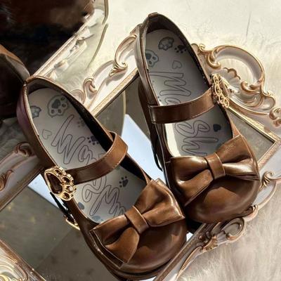 Модные милые туфли-лодочки с бантом, универсальные, на низком каблуке, с круглым носком, с мелким вырезом для женщин