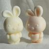 Складные ушки Love Rabbit Свеча Силиконовая форма Ароматизированный кролик Смола Форма DIY Поделки Свеча Мыловарение Украшения для дома