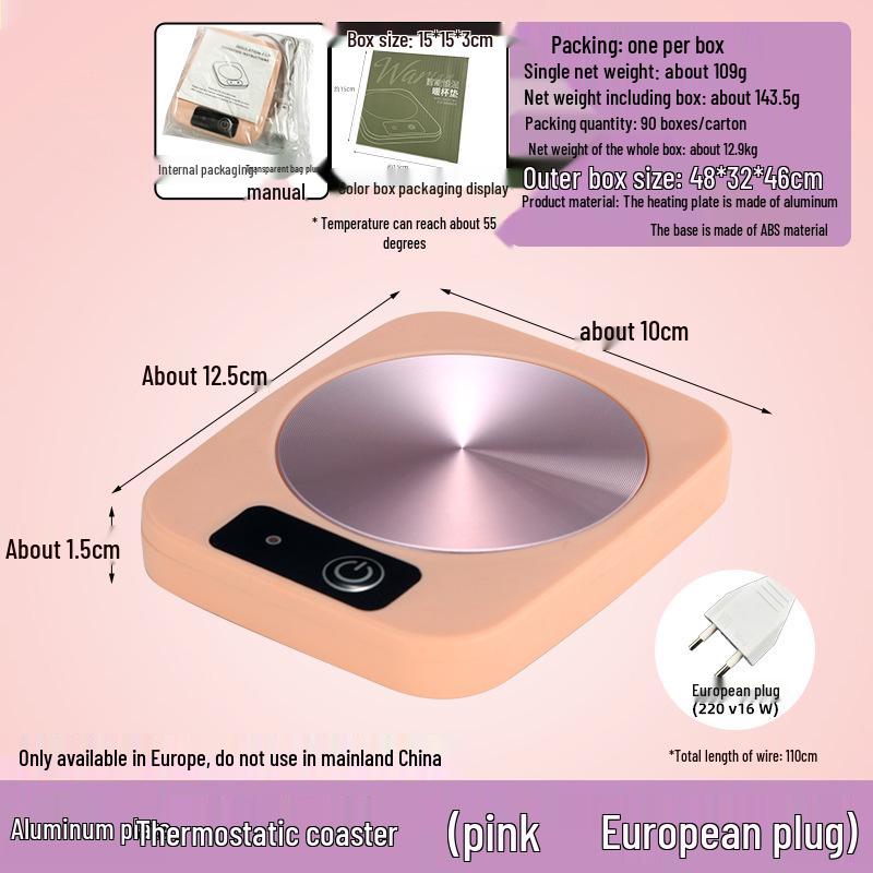 Умная подставка с подогревом 55°: Подогреватель чашек с постоянной температурой для горячих напитков