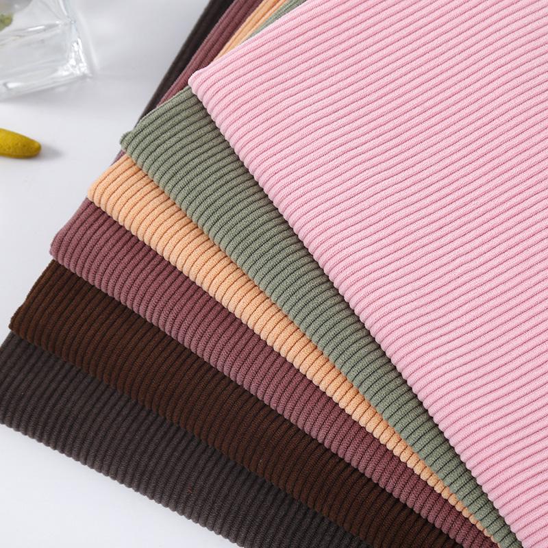 Европейский Хлопковый Вельвет и Стрейч Трикотажный Вельвет: 8-рубчиковая микрофибровая полосатая ткань