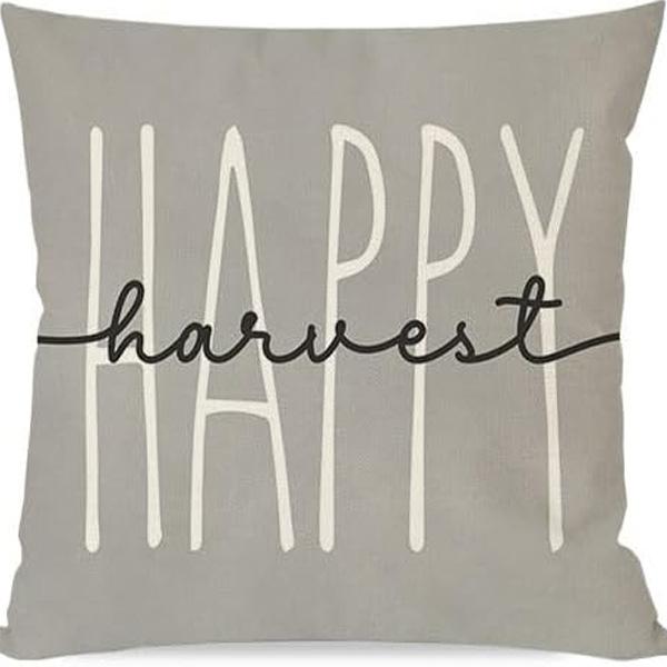 Thanksgiving New Pillow Case Autumn Pumpkin Print Letter Pillow Home Cushion Set Decoration